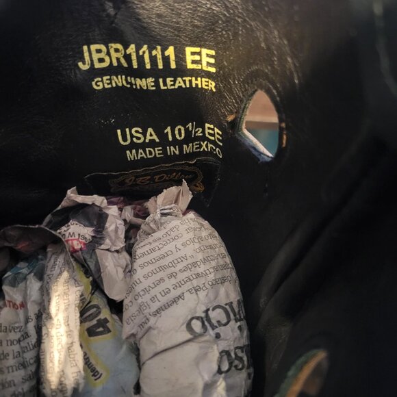 J.B. Dillon Men's Size Left 10.5EE Right 10.5D Brown Black Leather Boots JBR1111 - Picture 7 of 13